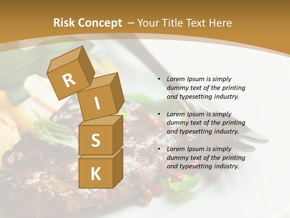 Fork Dish Steak PowerPoint Template