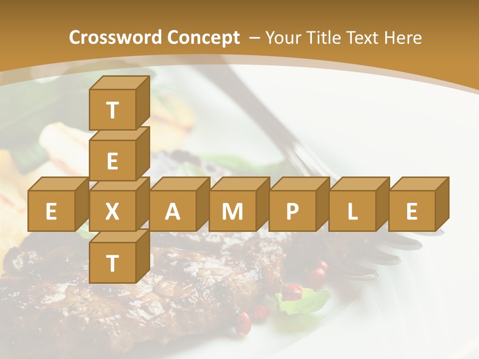 Fork Dish Steak PowerPoint Template