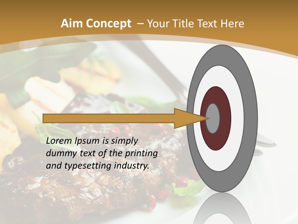 Fork Dish Steak PowerPoint Template