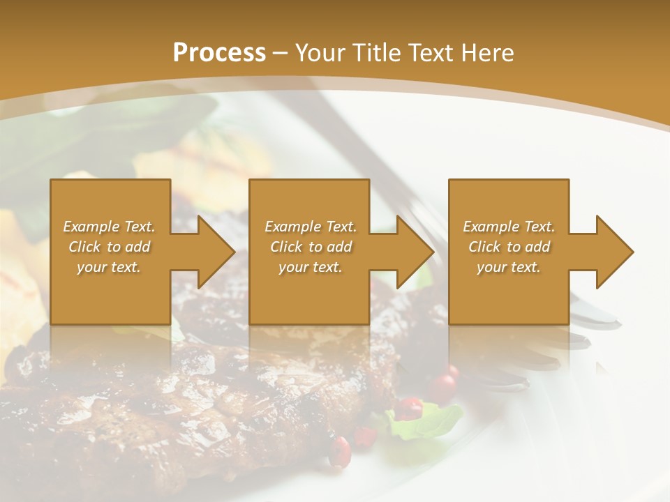 Fork Dish Steak PowerPoint Template