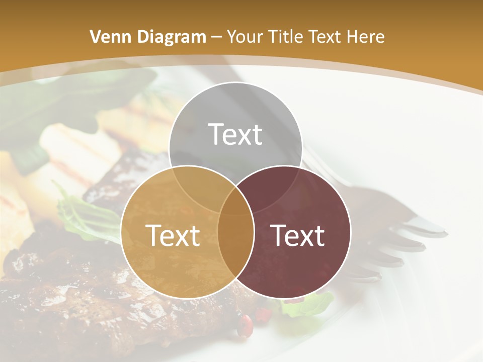 Fork Dish Steak PowerPoint Template