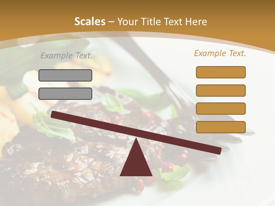 Fork Dish Steak PowerPoint Template