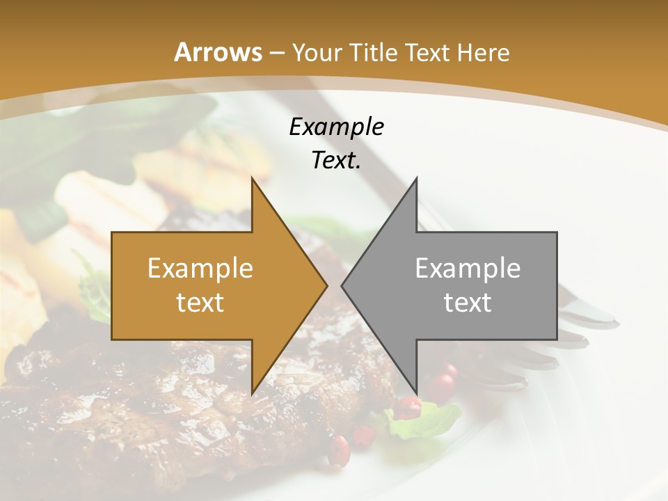 Fork Dish Steak PowerPoint Template