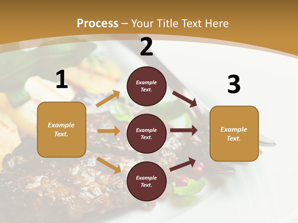 Fork Dish Steak PowerPoint Template