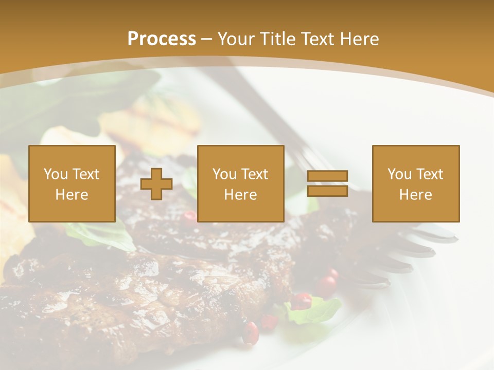 Fork Dish Steak PowerPoint Template