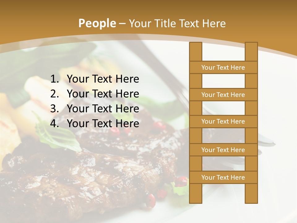 Fork Dish Steak PowerPoint Template