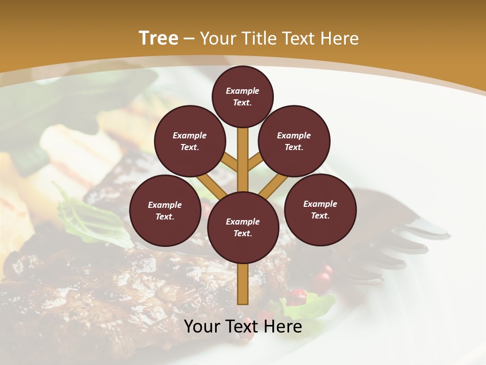 Fork Dish Steak PowerPoint Template