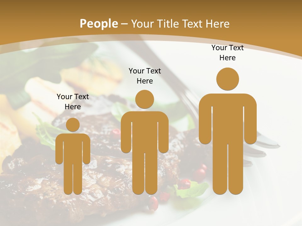 Fork Dish Steak PowerPoint Template