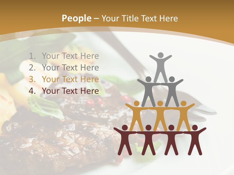 Fork Dish Steak PowerPoint Template
