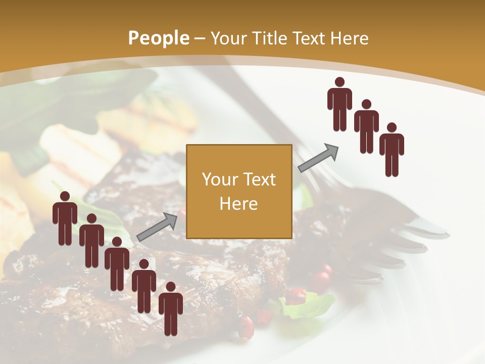 Fork Dish Steak PowerPoint Template