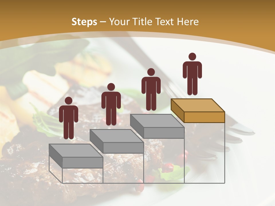 Fork Dish Steak PowerPoint Template