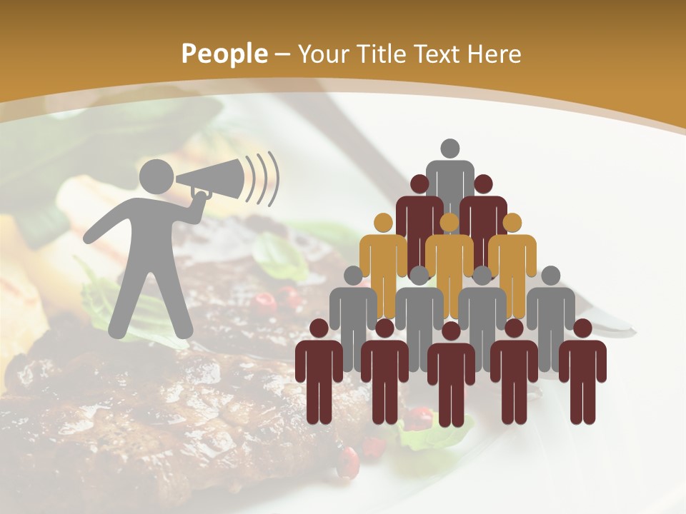Fork Dish Steak PowerPoint Template
