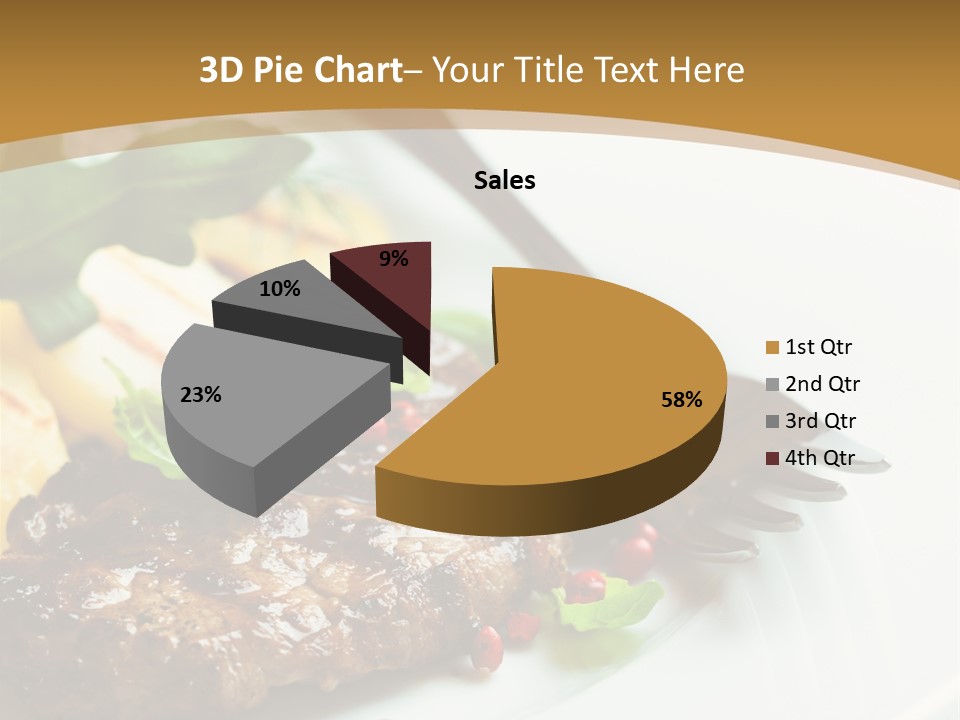 Fork Dish Steak PowerPoint Template
