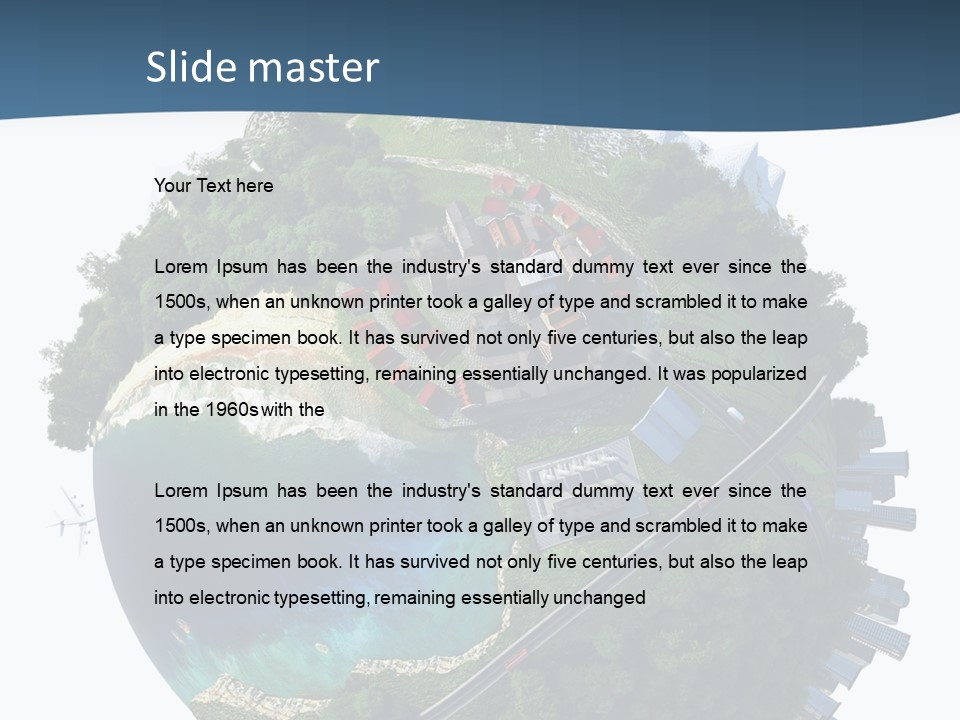 Airplane Planet Country PowerPoint Template