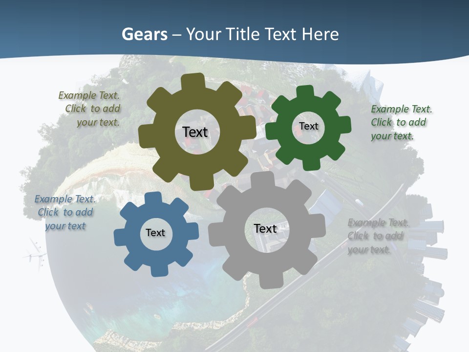 Airplane Planet Country PowerPoint Template