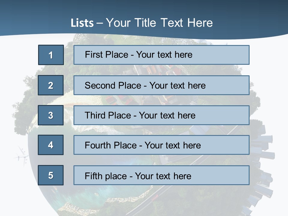 Airplane Planet Country PowerPoint Template