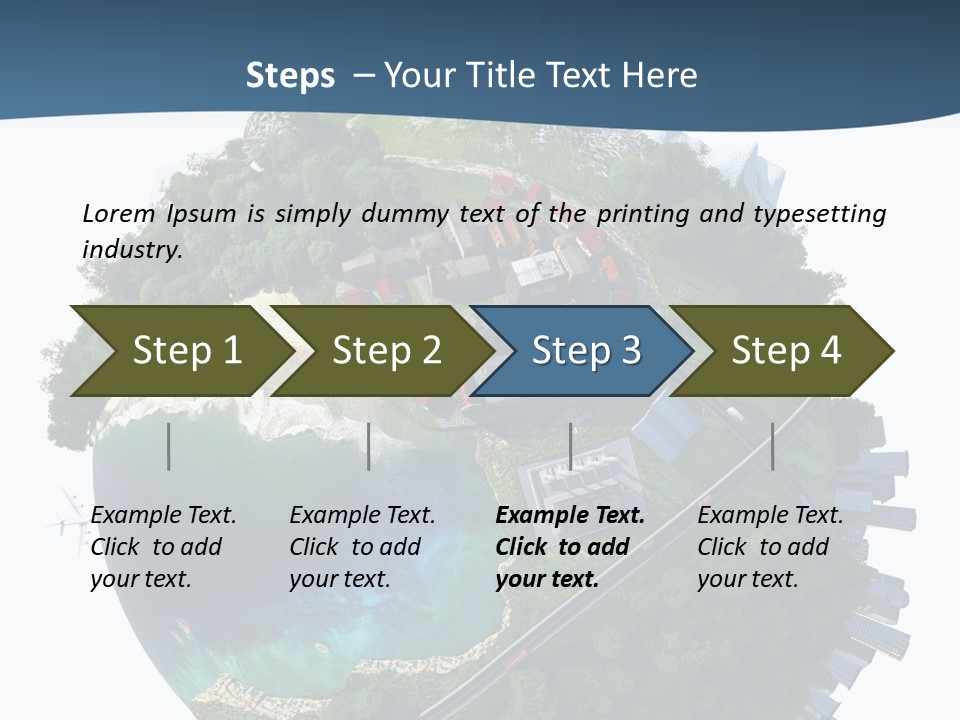 Airplane Planet Country PowerPoint Template