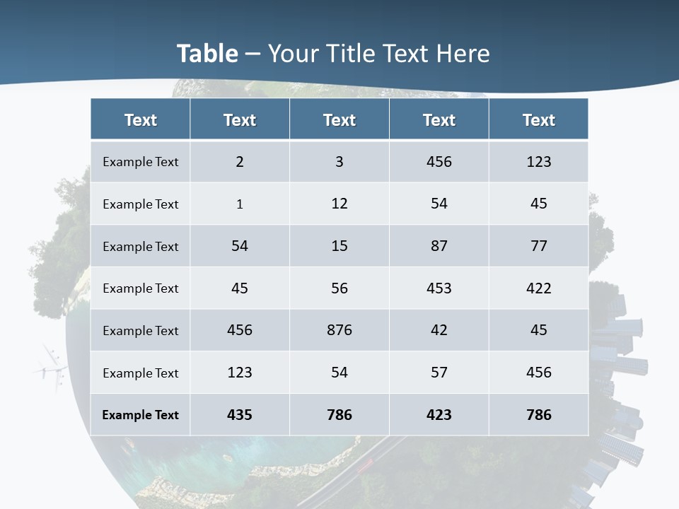 Airplane Planet Country PowerPoint Template