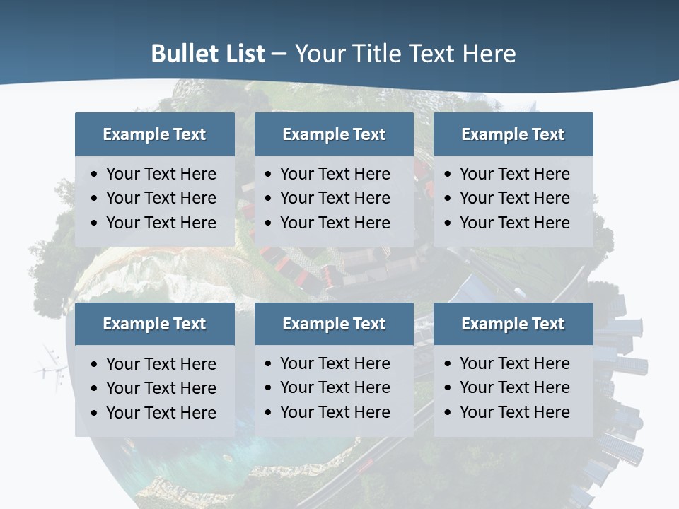Airplane Planet Country PowerPoint Template