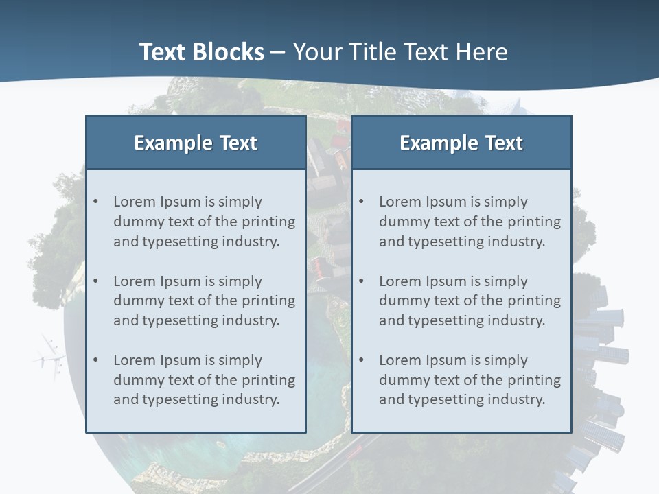 Airplane Planet Country PowerPoint Template
