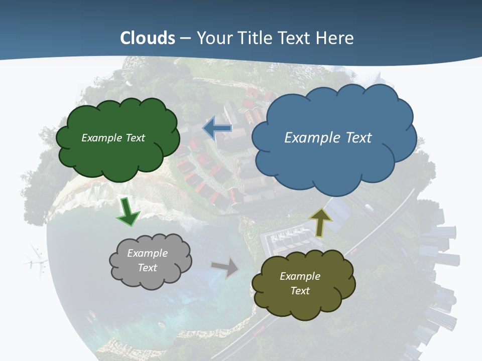 Airplane Planet Country PowerPoint Template