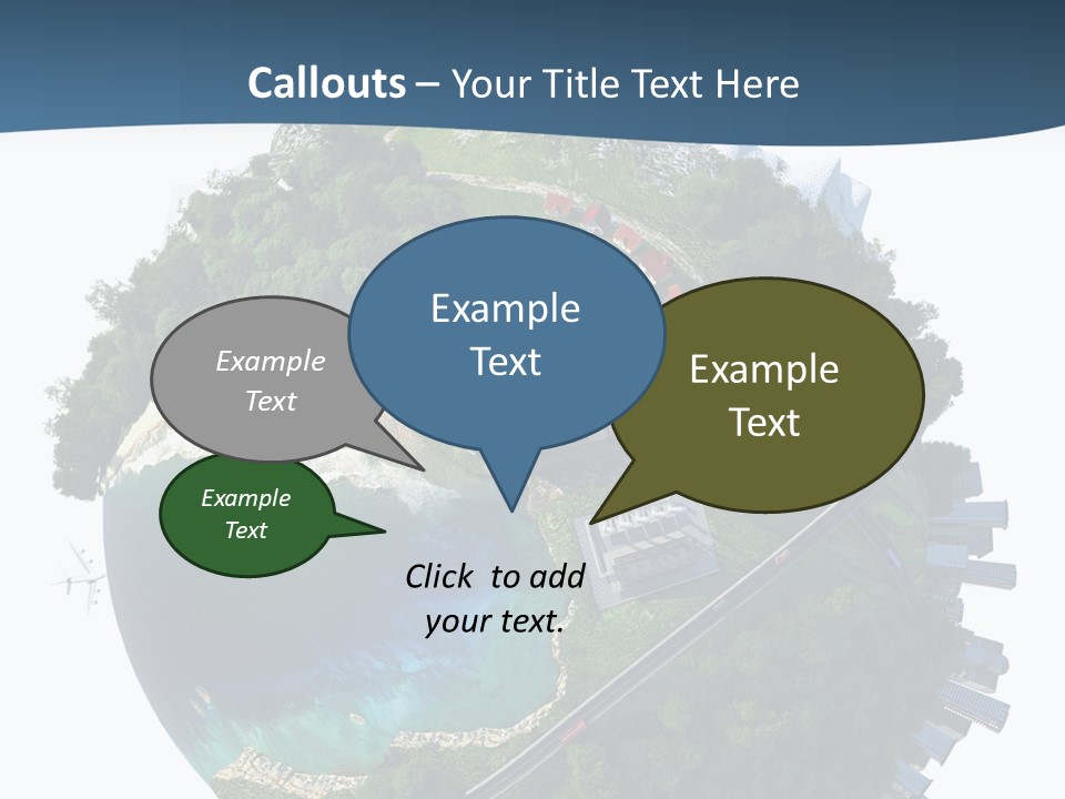 Airplane Planet Country PowerPoint Template
