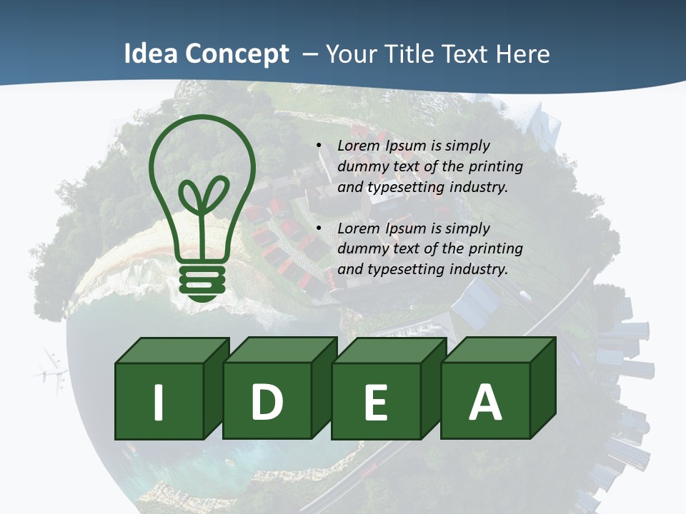 Airplane Planet Country PowerPoint Template