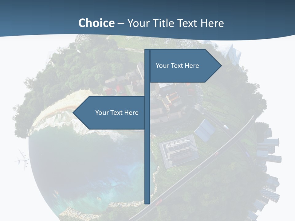 Airplane Planet Country PowerPoint Template