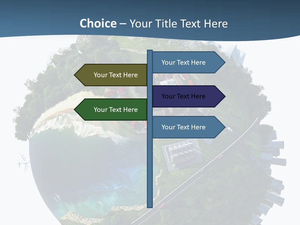 Airplane Planet Country PowerPoint Template