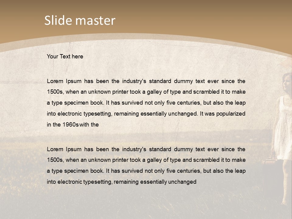 Classic Girl Path PowerPoint Template