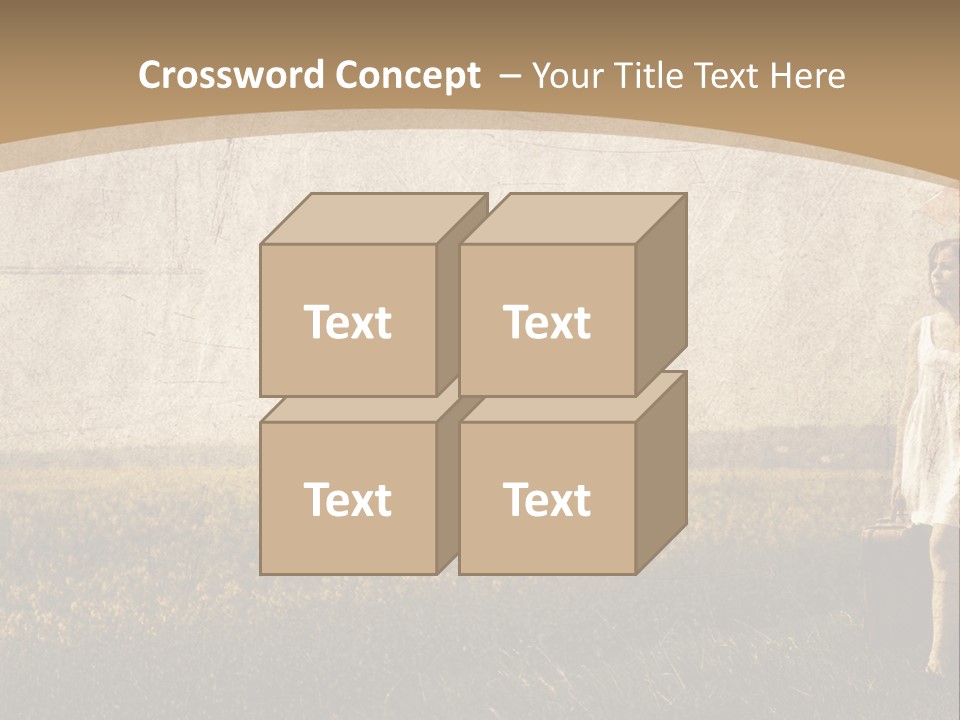 Classic Girl Path PowerPoint Template
