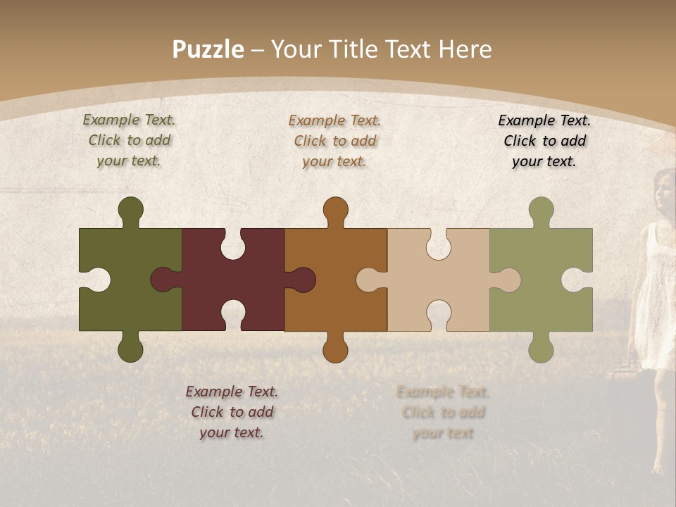 Classic Girl Path PowerPoint Template