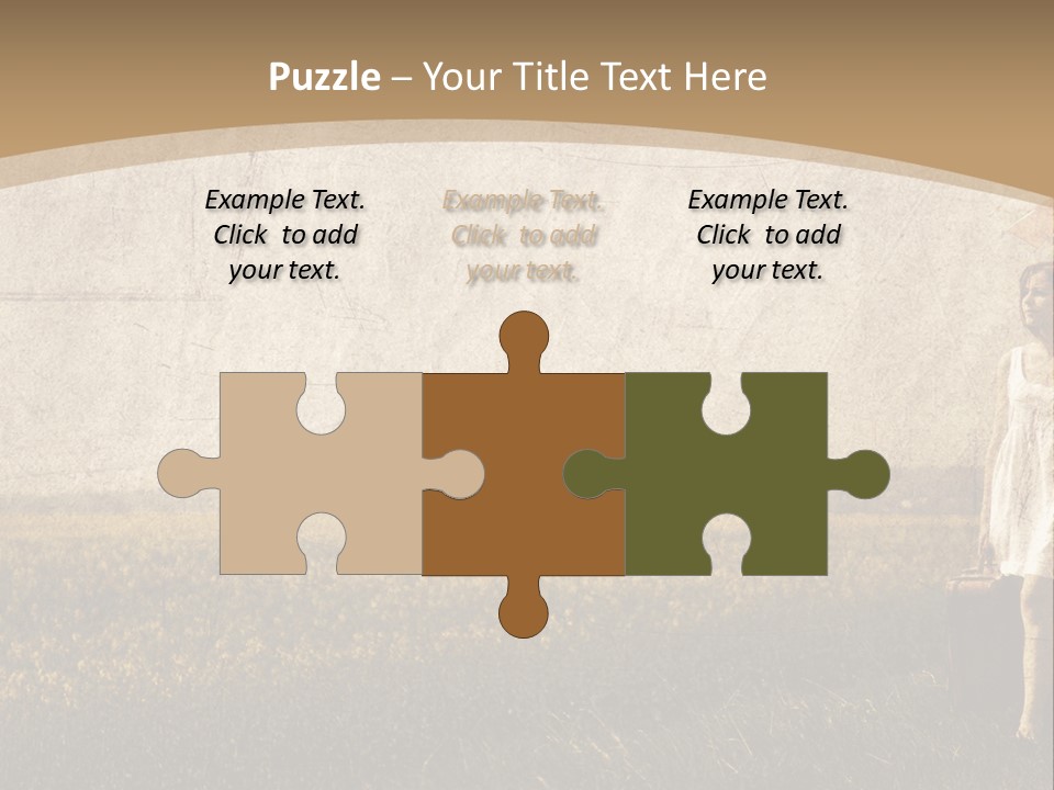 Classic Girl Path PowerPoint Template