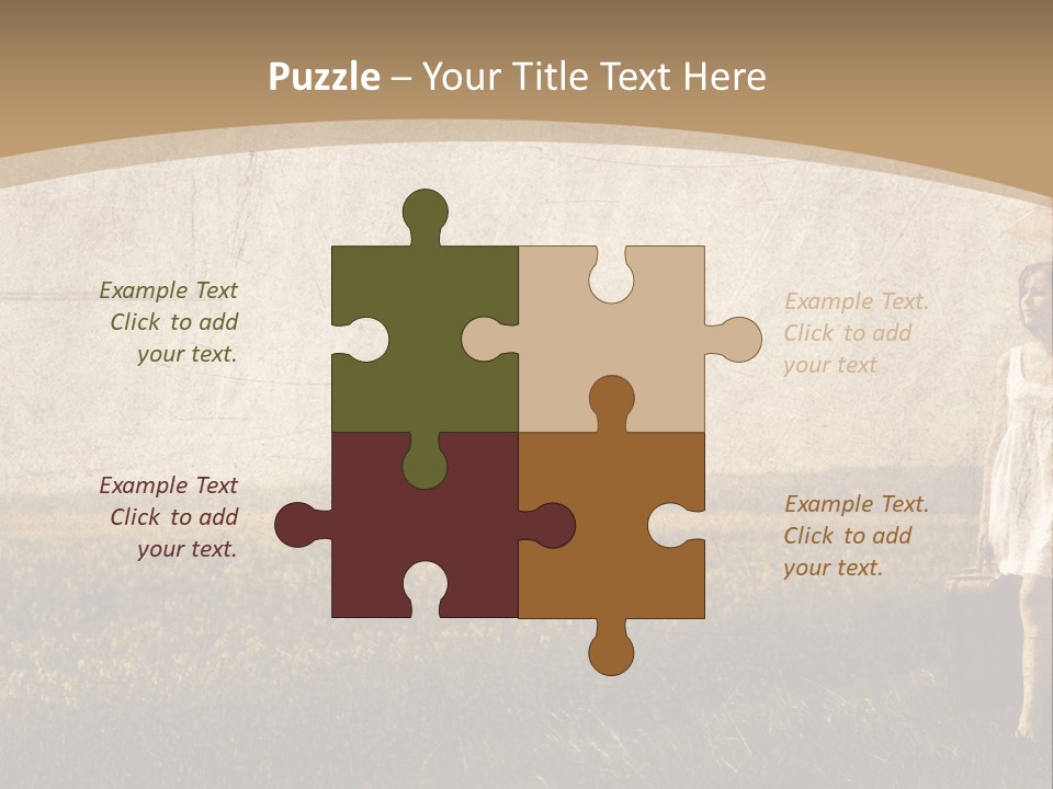 Classic Girl Path PowerPoint Template