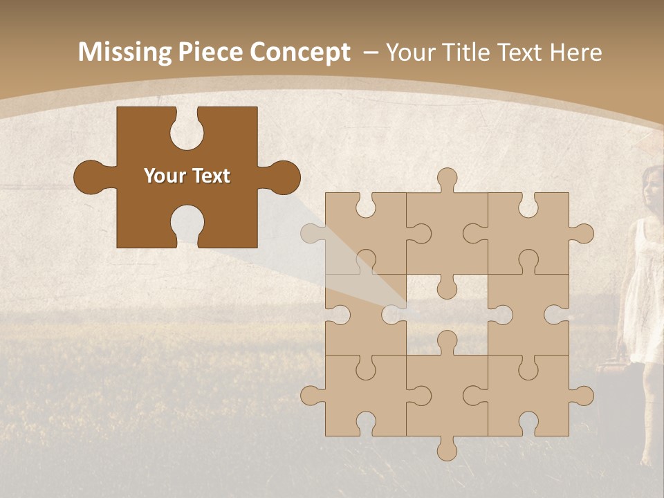 Classic Girl Path PowerPoint Template