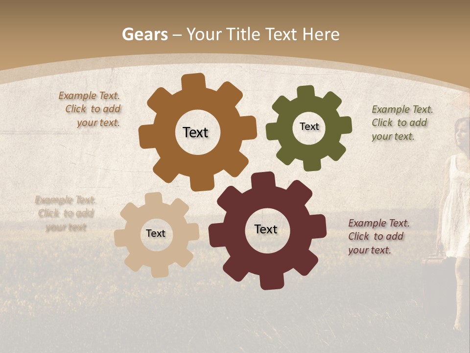 Classic Girl Path PowerPoint Template