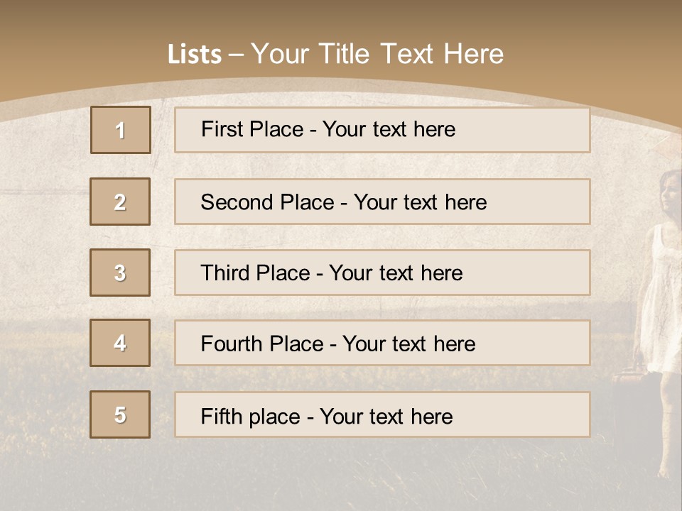 Classic Girl Path PowerPoint Template
