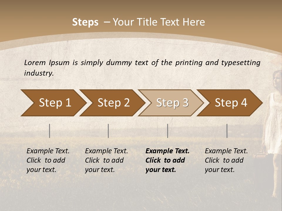 Classic Girl Path PowerPoint Template