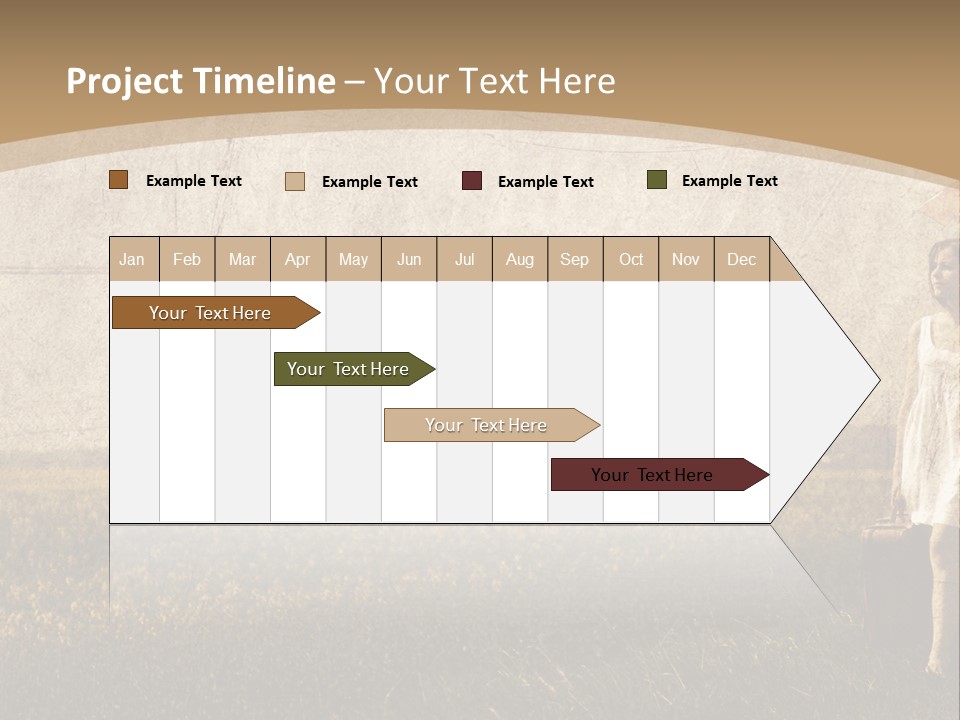 Classic Girl Path PowerPoint Template