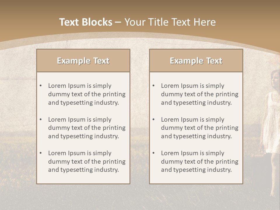 Classic Girl Path PowerPoint Template