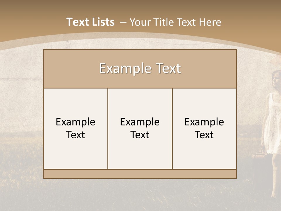 Classic Girl Path PowerPoint Template