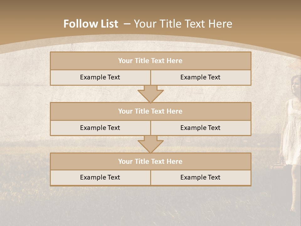 Classic Girl Path PowerPoint Template