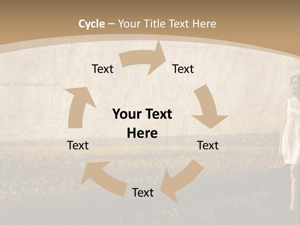 Classic Girl Path PowerPoint Template