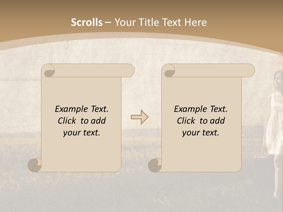 Classic Girl Path PowerPoint Template