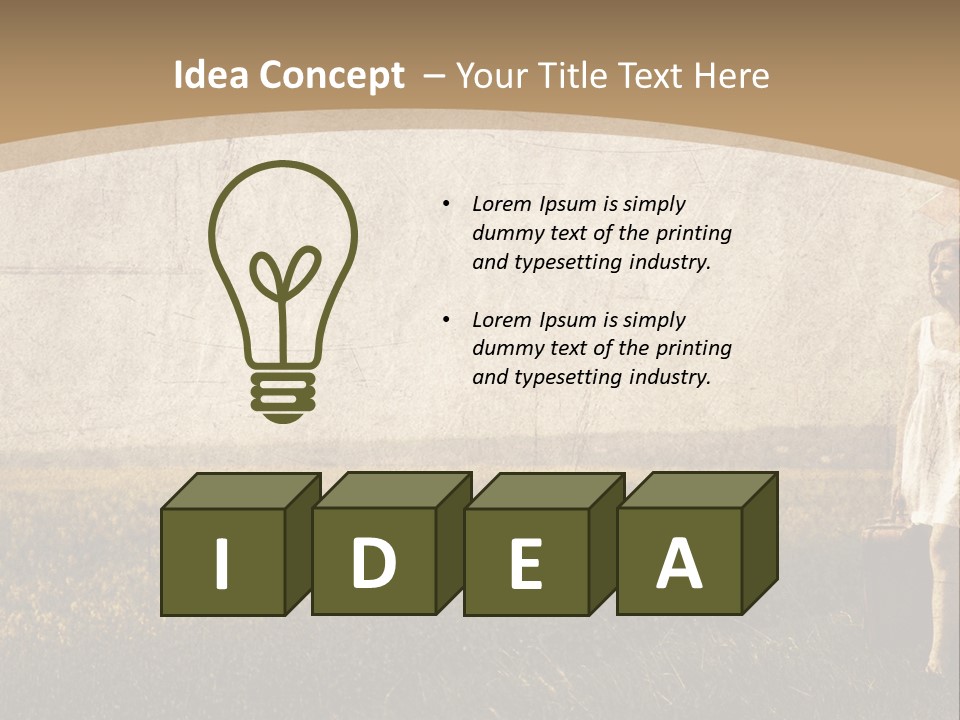 Classic Girl Path PowerPoint Template