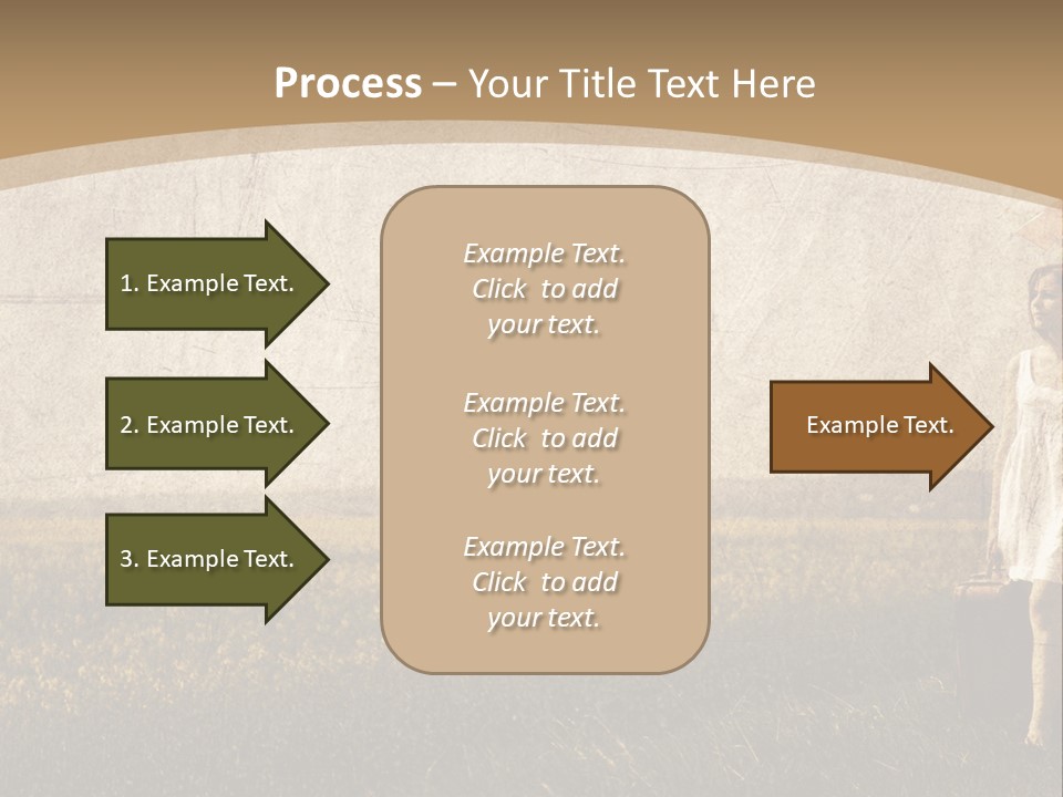 Classic Girl Path PowerPoint Template