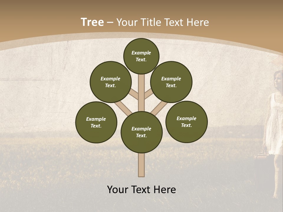 Classic Girl Path PowerPoint Template