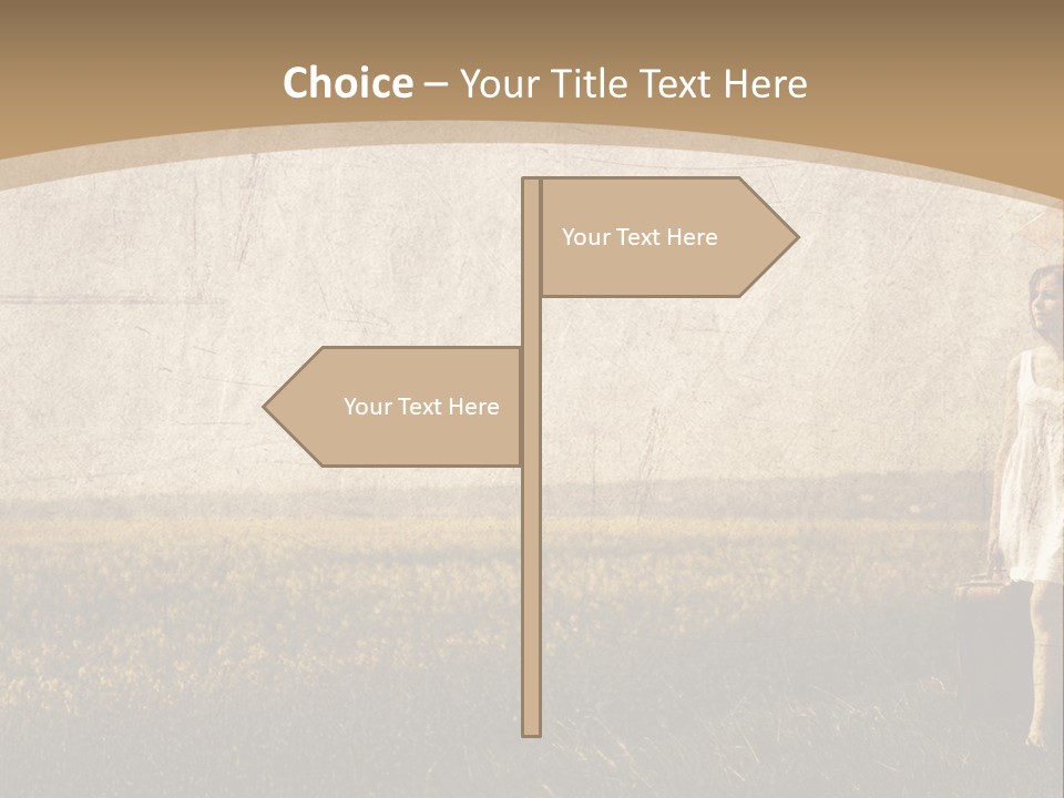 Classic Girl Path PowerPoint Template