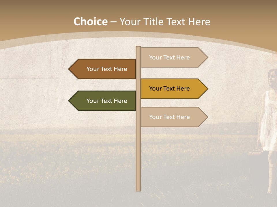 Classic Girl Path PowerPoint Template