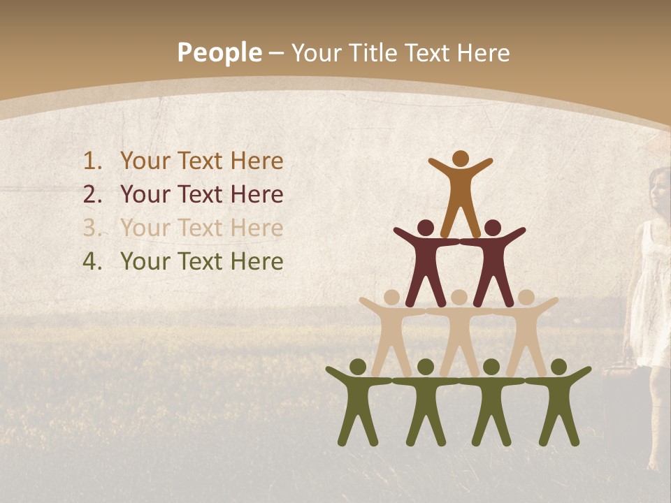 Classic Girl Path PowerPoint Template